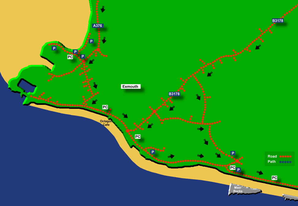 Exmouth Town Map